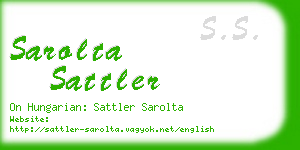 sarolta sattler business card